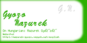 gyozo mazurek business card